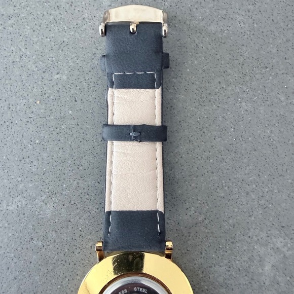 Larsson & Jennings Swiss Made Gold Black Leather Watch 5ATM needs battery main image 11
